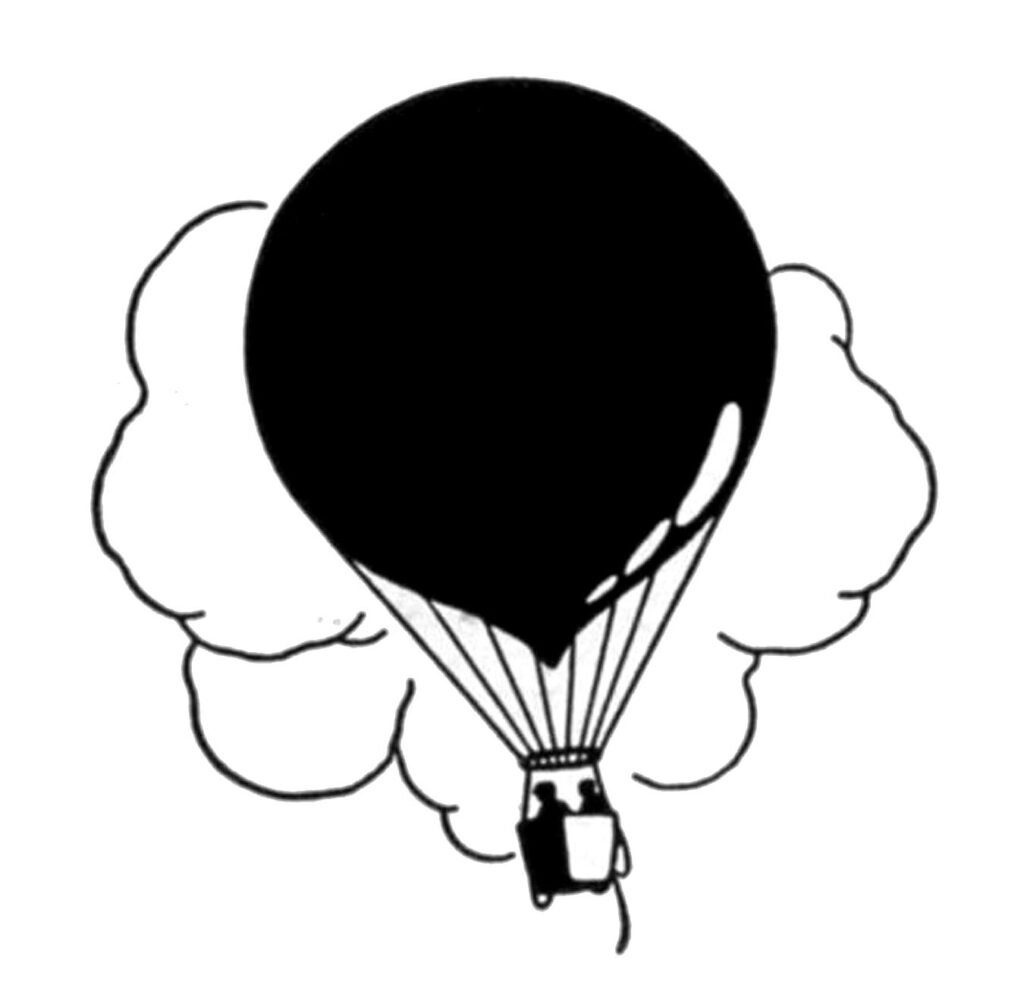 hot air balloon silhouette image