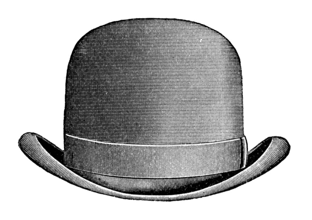 men's bowler hat clip art