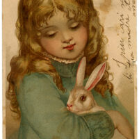 easter girl bunny rabbit image