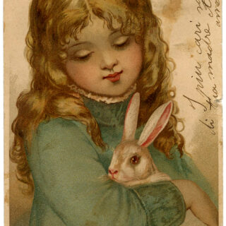 easter girl bunny rabbit image