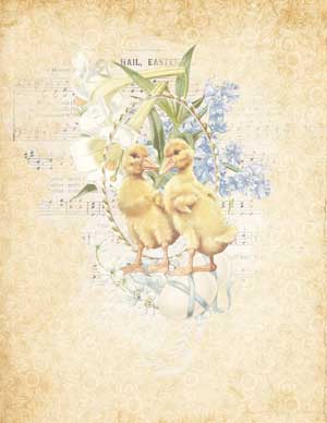 Easter Collage with chicks