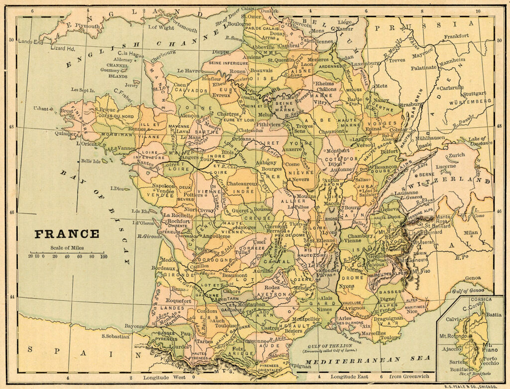 map France printable image