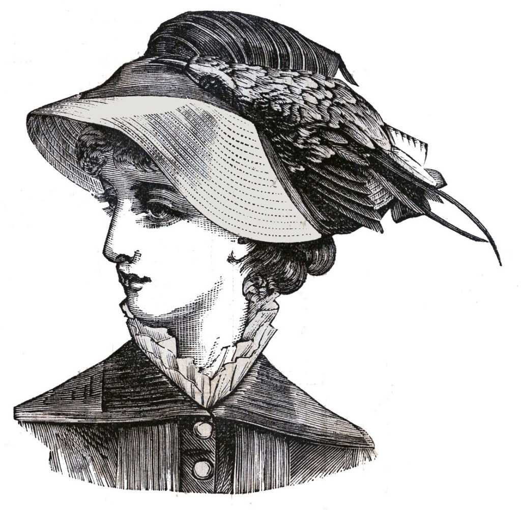 lady floppy hat image