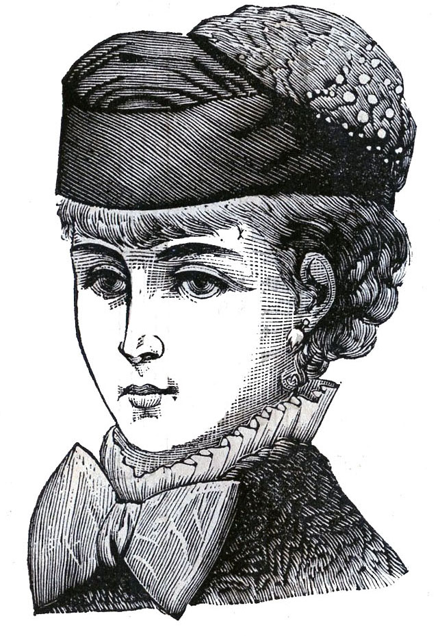 Victorian lady hat illustration