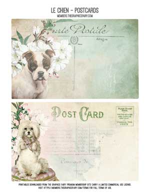 Dog Collage postcards