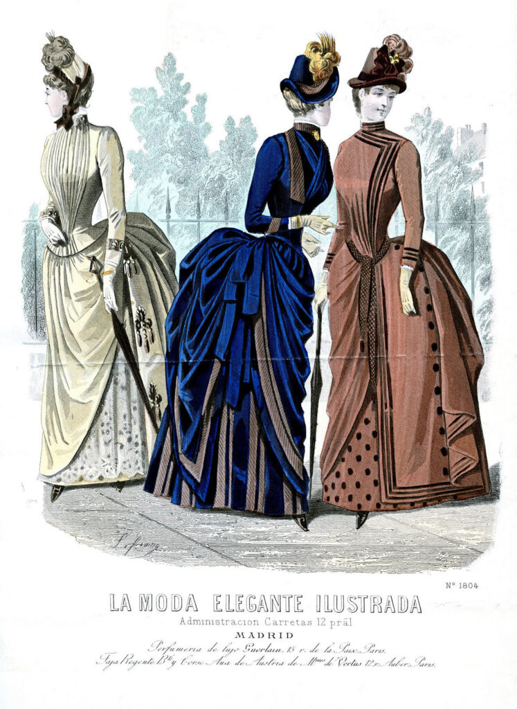 ladies Victorian fashion long sleeve image