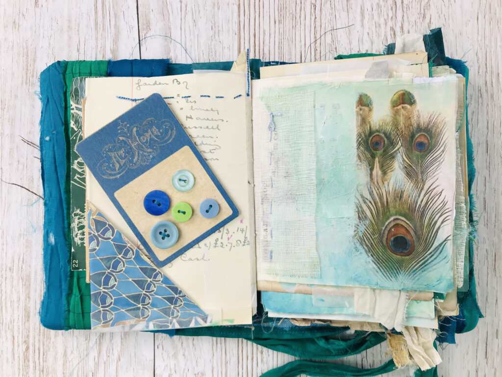 junk journal button card