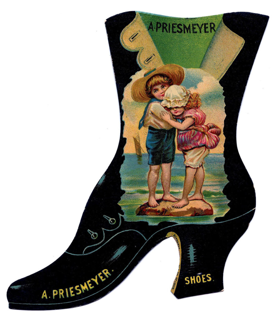 vintage shoe boot advertising image