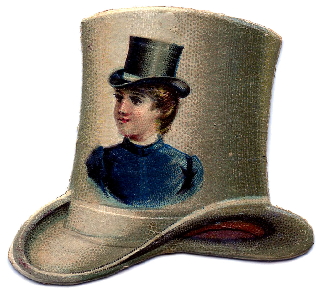 top hat lady scrap image