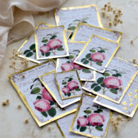 Gold and Rose tags