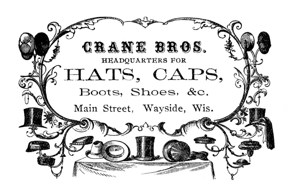 Victorian shop advertising image