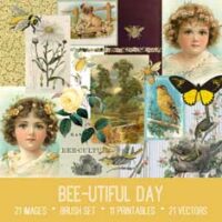 Bee-utiful Day vintage bee ephemera bundle