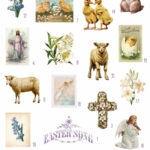 vintage Easter song ephemera digital image bundle