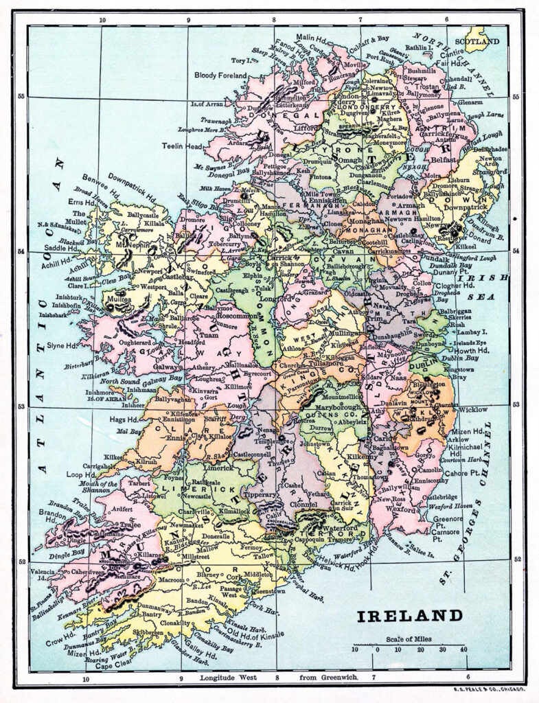 ireland vintage map image