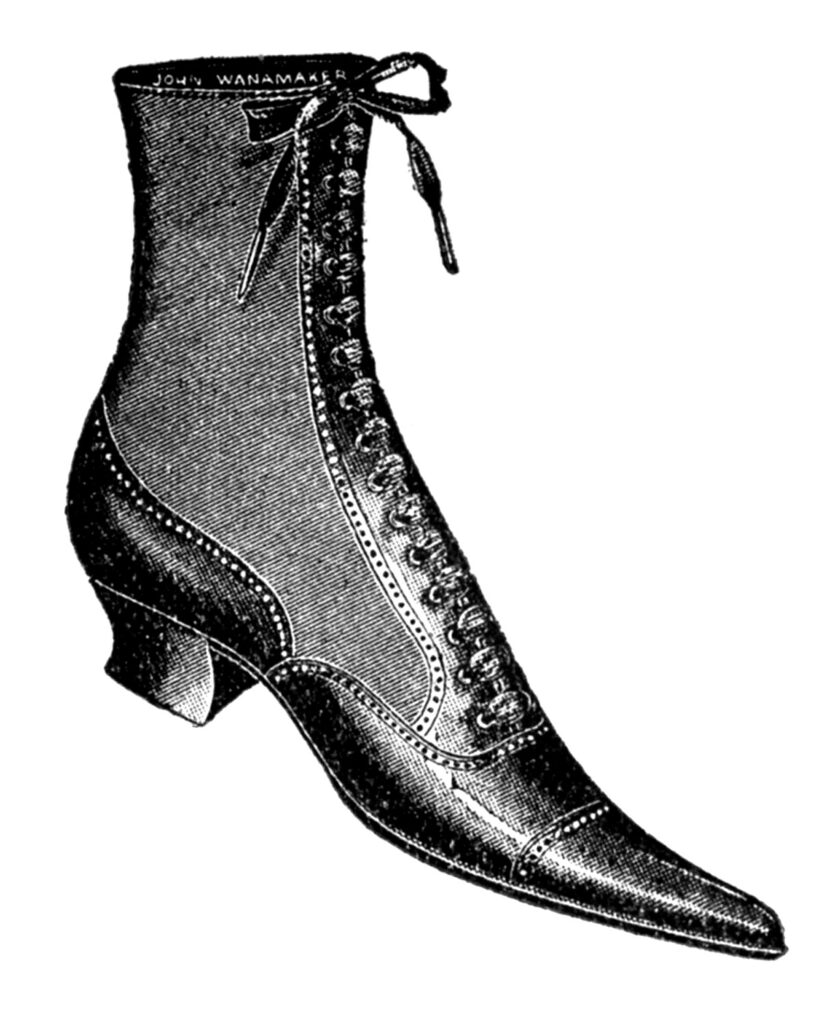 antique lace up boot image