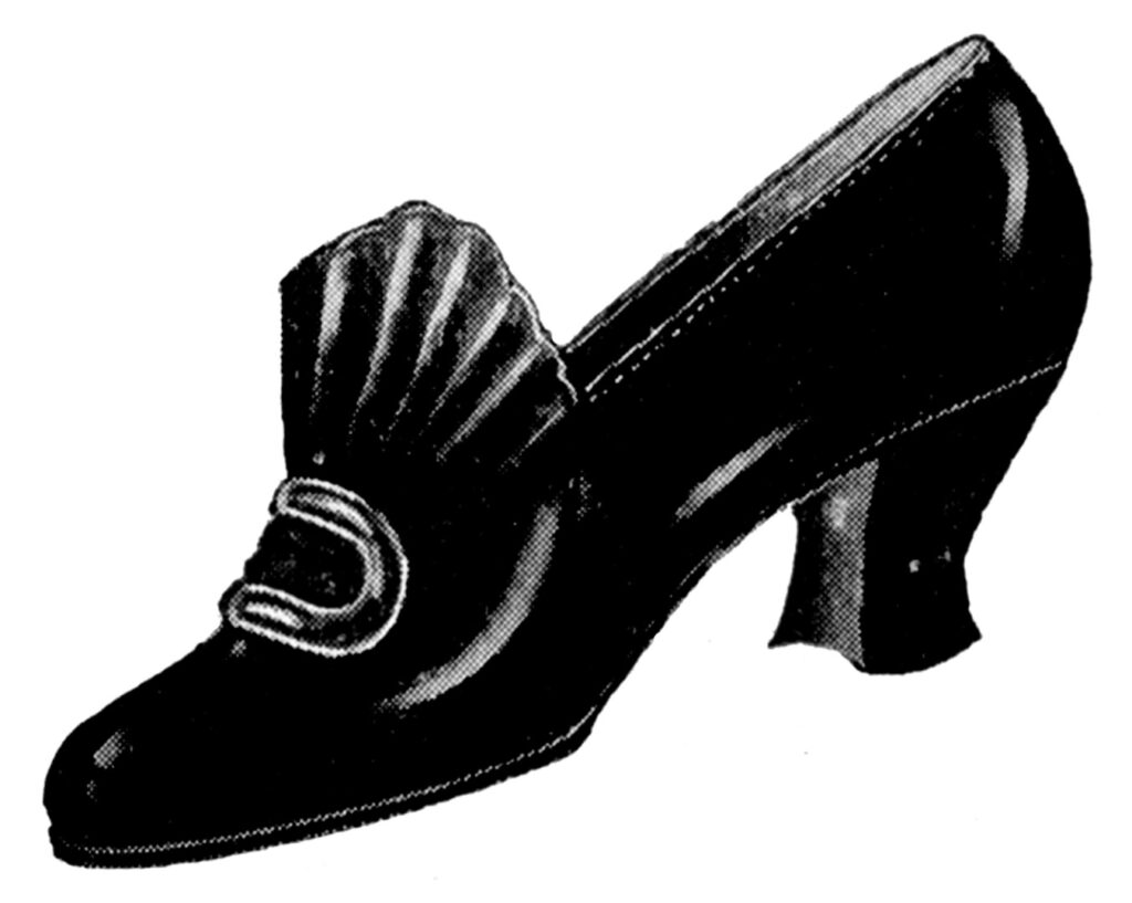 vintage black buckle shoe image