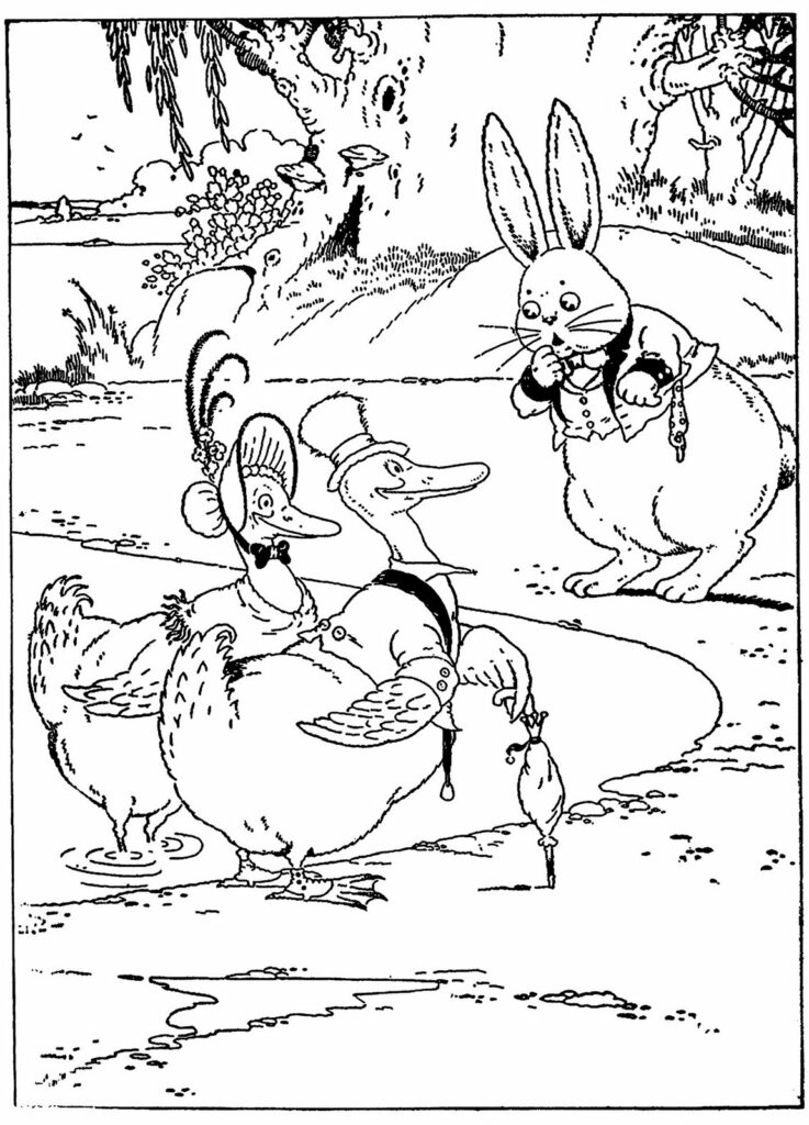 Vintage Easter Coloring Page