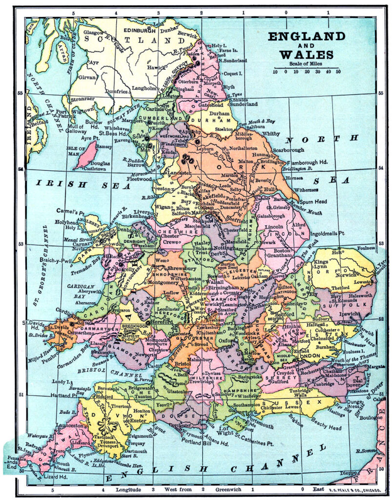 England Wales Map