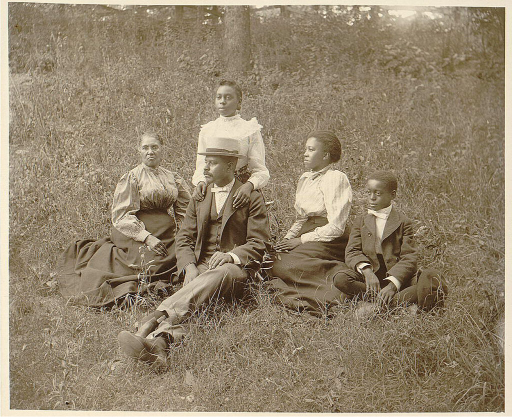 family outdoors photo image