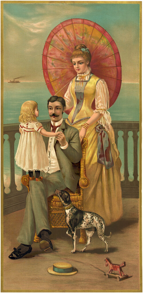 vintage family vacation image