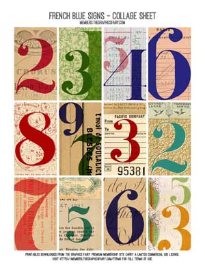 number collage