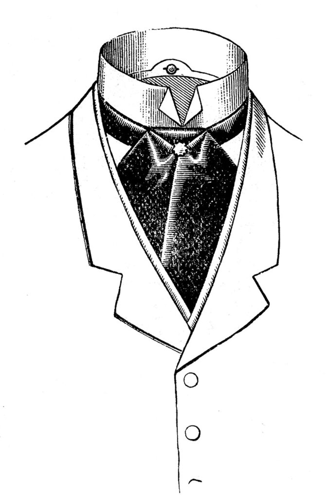 men's ascot clipart