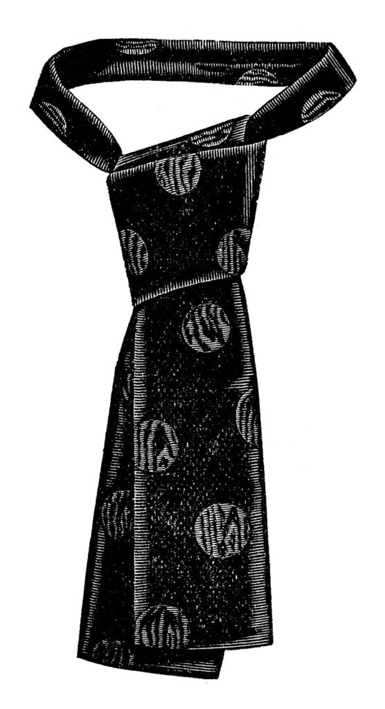 mens vintage tie clipart