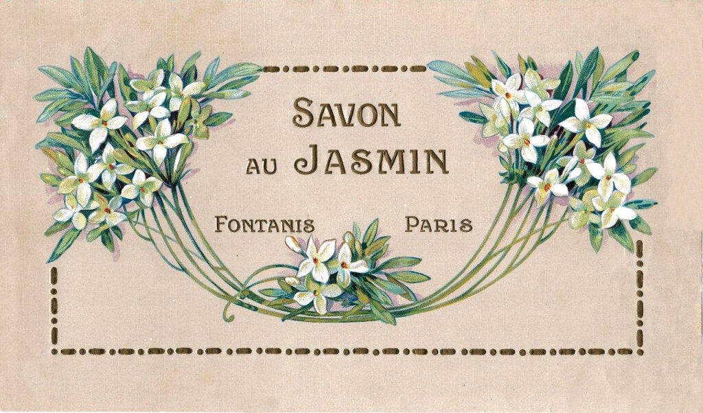 Savon Jasmine Soap Label