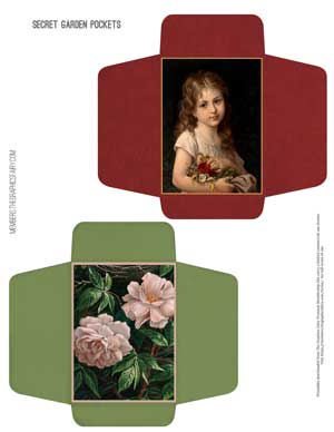 secret garden themed collage with flowers and girl