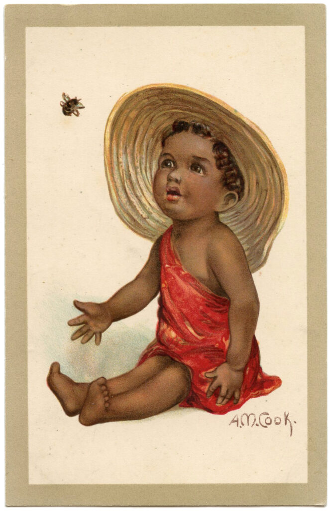 Vintage Baby Image with Bee