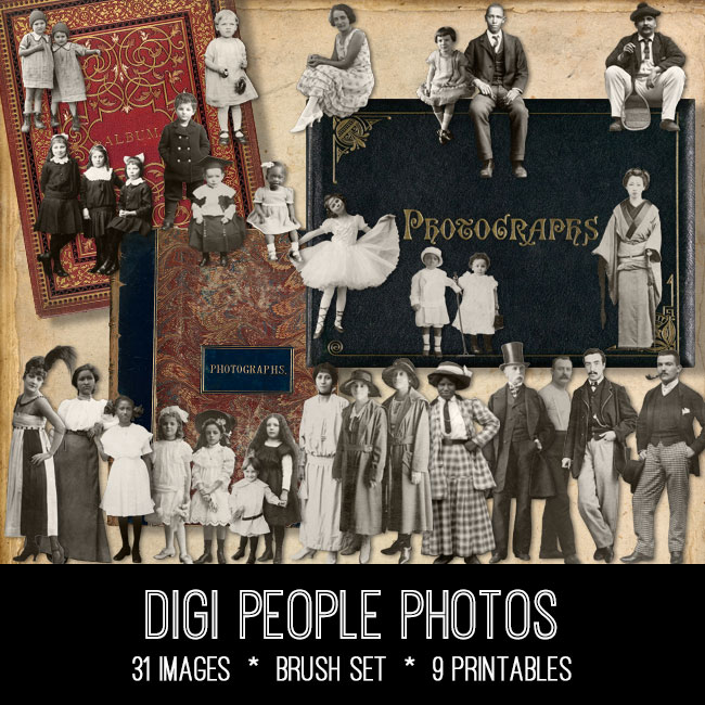 Digi People Photos ephemera vintage images