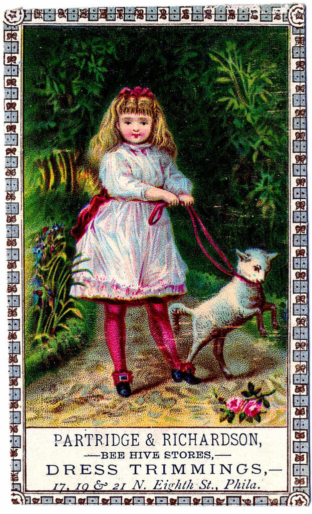 girl lamb Easter image