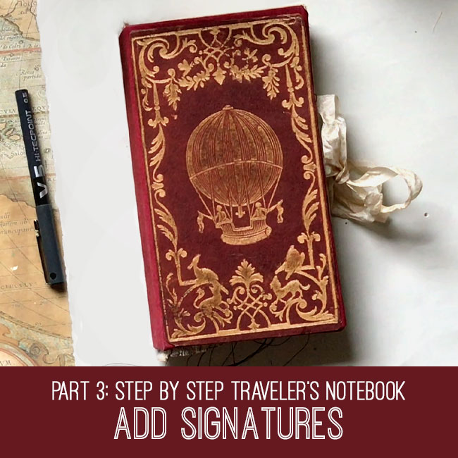 step by step traveler's notebook add signatures tutorial