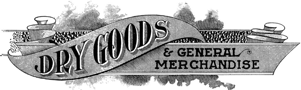 antique trade sign dry goods clipart