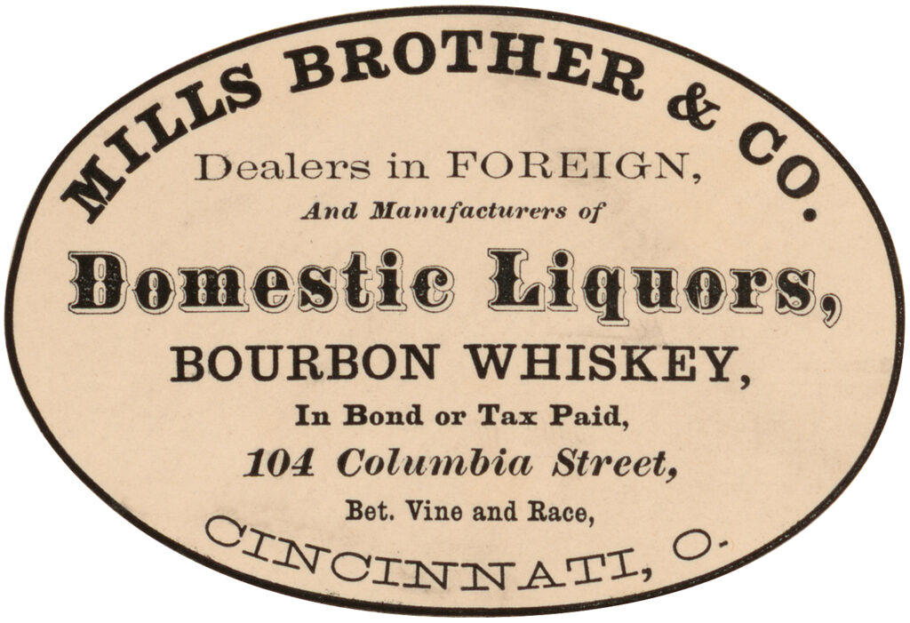 antique bourbon whiskey label image