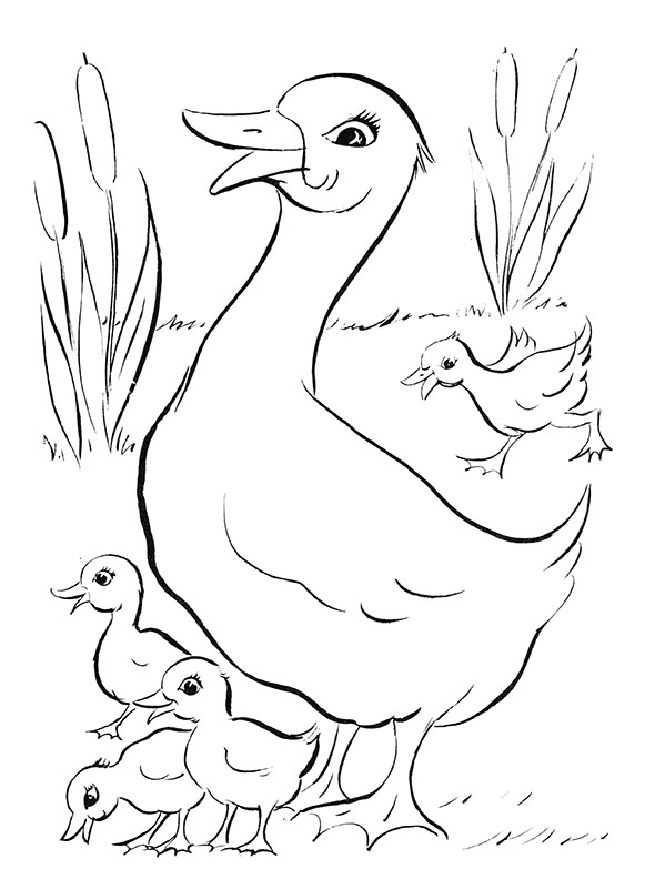 kids coloring pages duckling easter