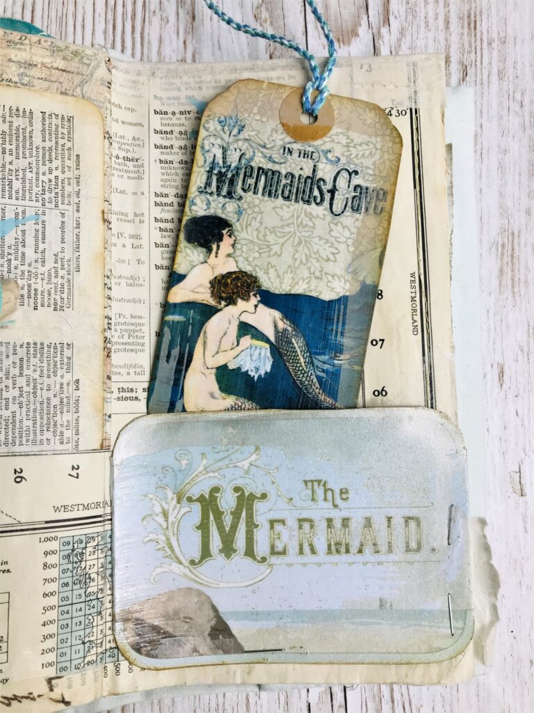 mermaid journal pocket journaling card