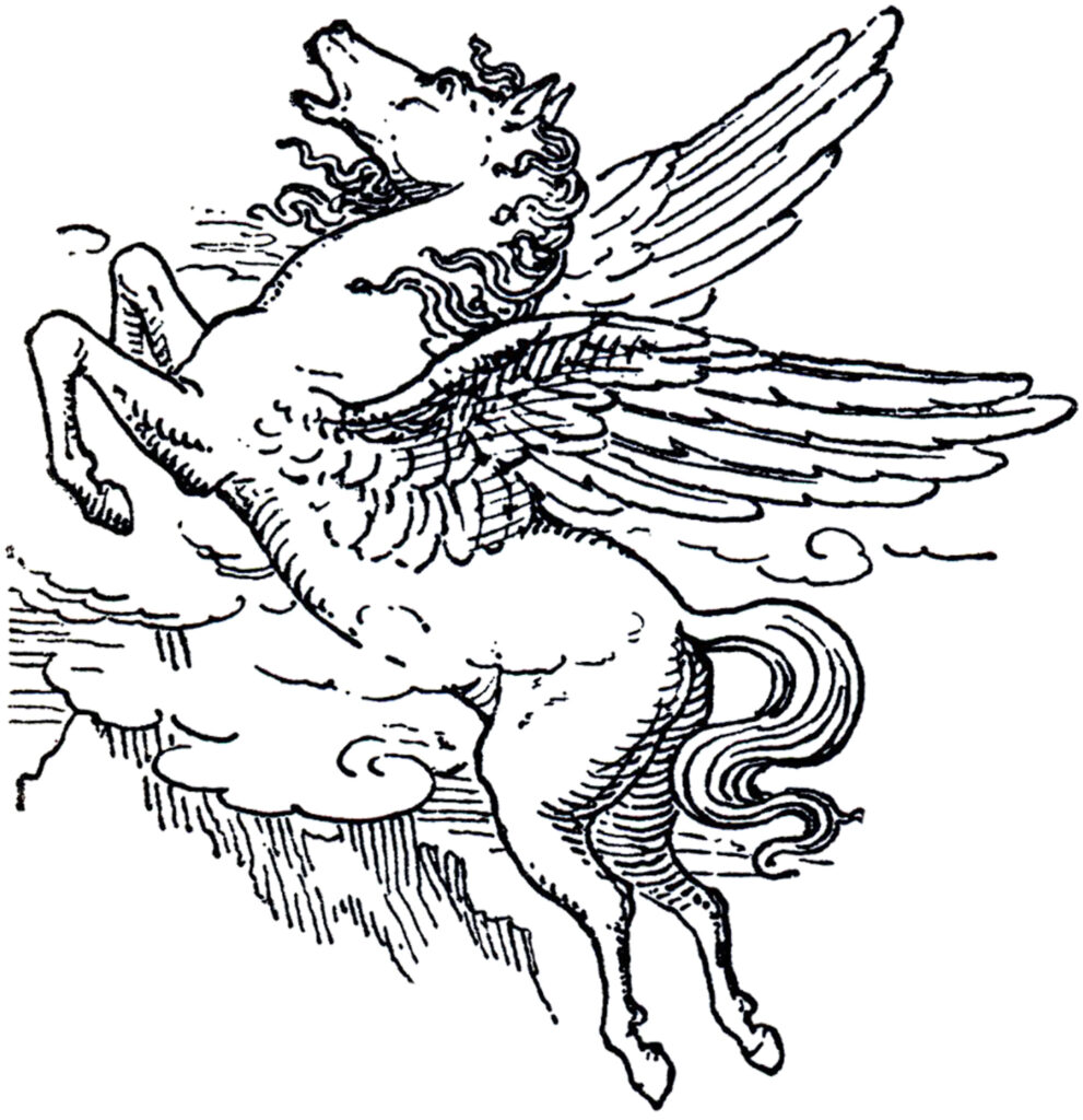 Pegasus vintage illustration