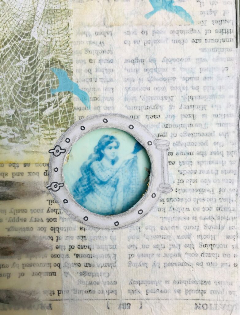 Junk Journal Porthole page