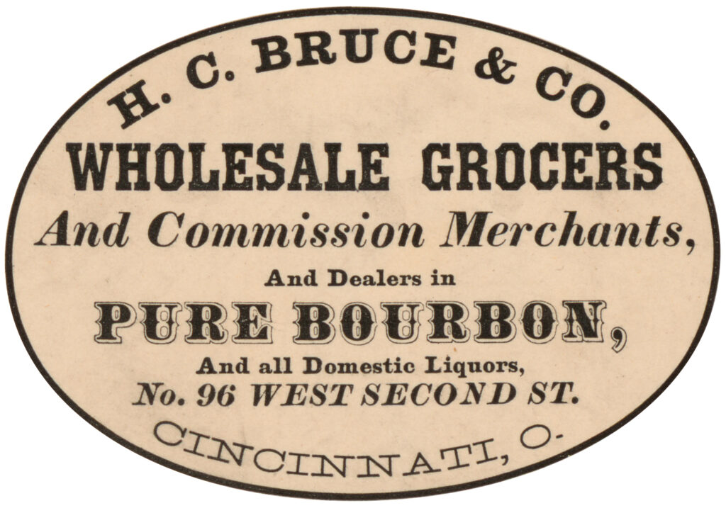 vintage bourbon label illustration