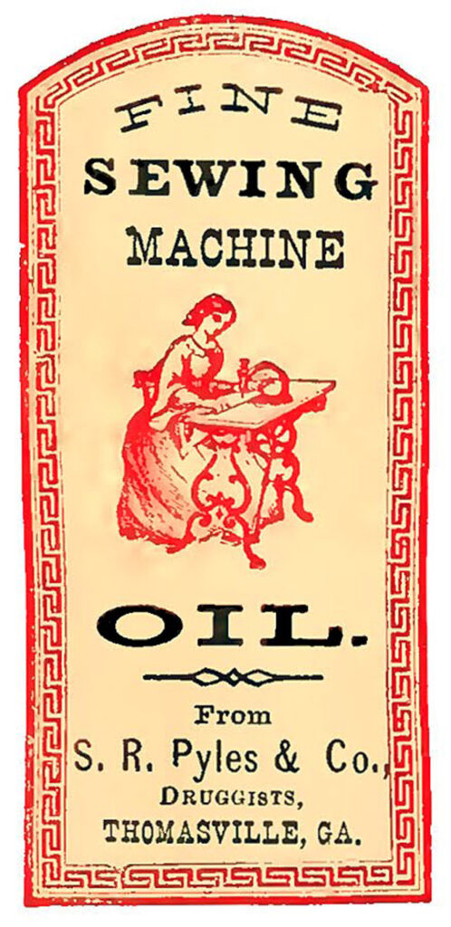 vintage sewing machine oil image