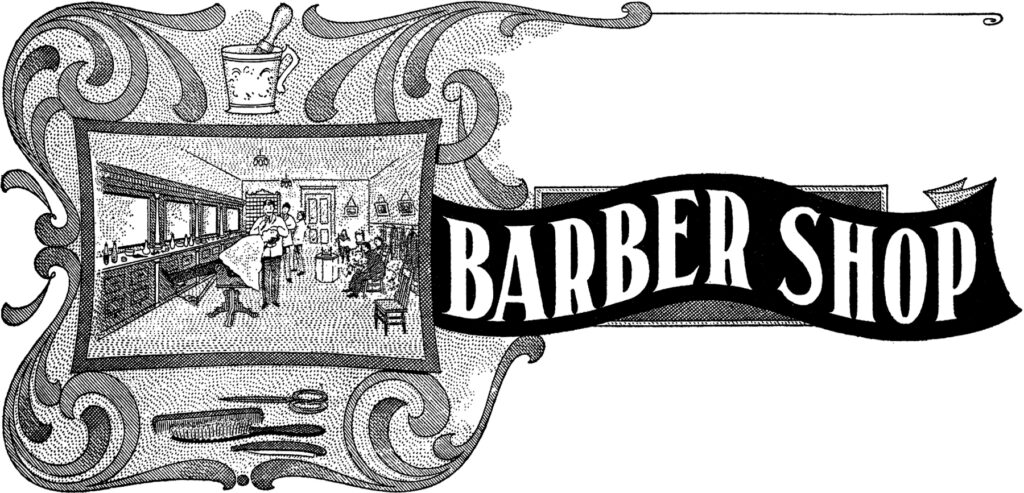 antique barber trade sign image