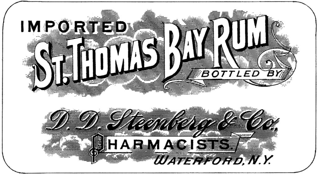 St Thomas Bay Rum vintage label image