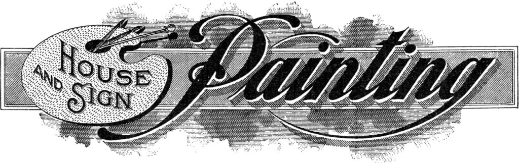 vintage painting typography trade sign image