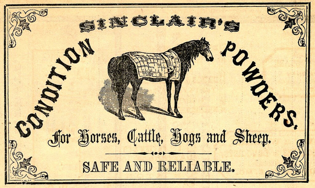 vintage horse medication label image