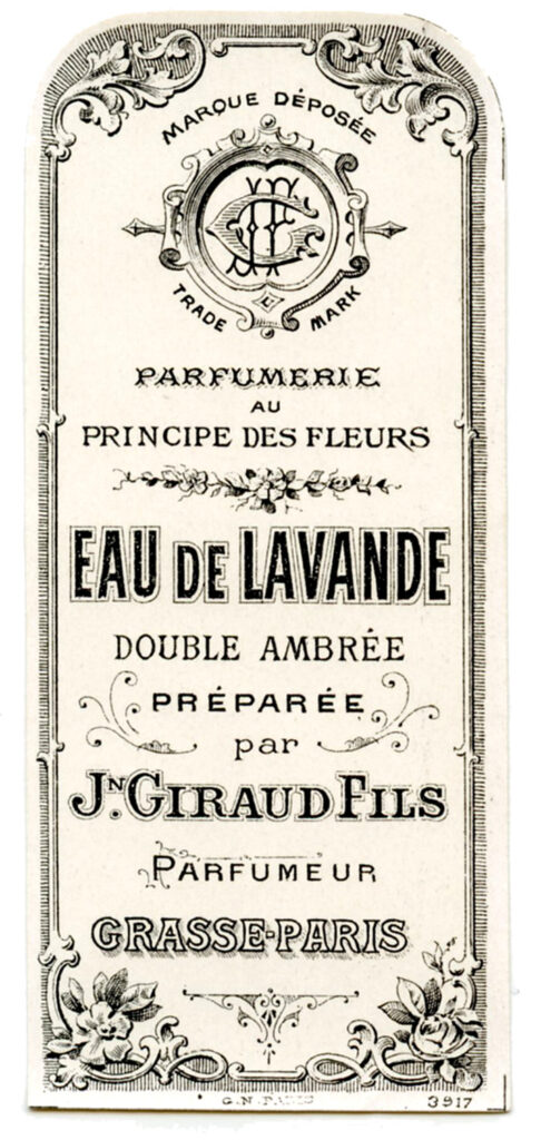 French lavender perfume label image