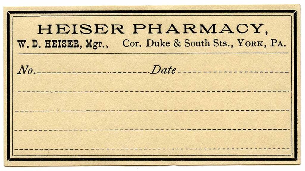 antique blank pharmacy label clipart