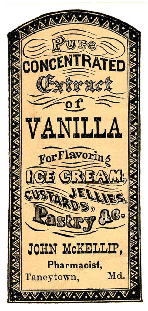vintage vanilla label clipart