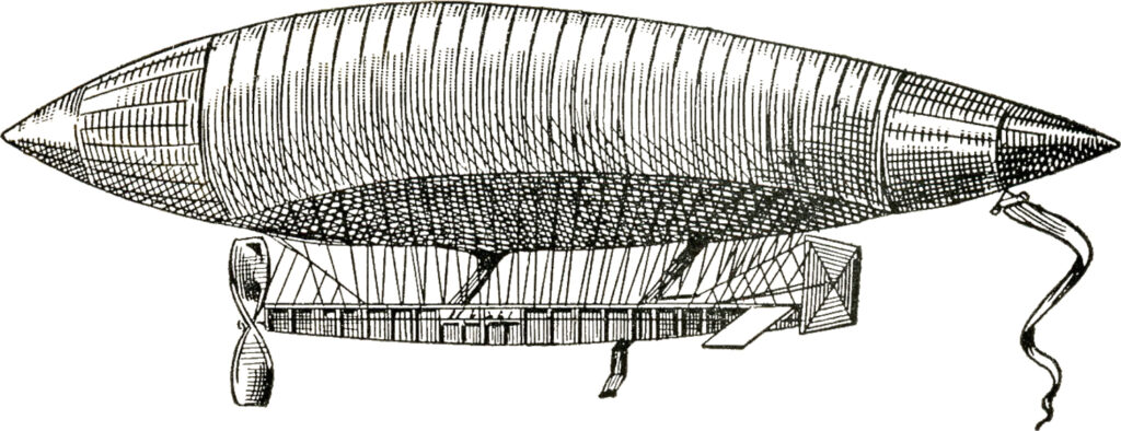 blimp vintage illustration