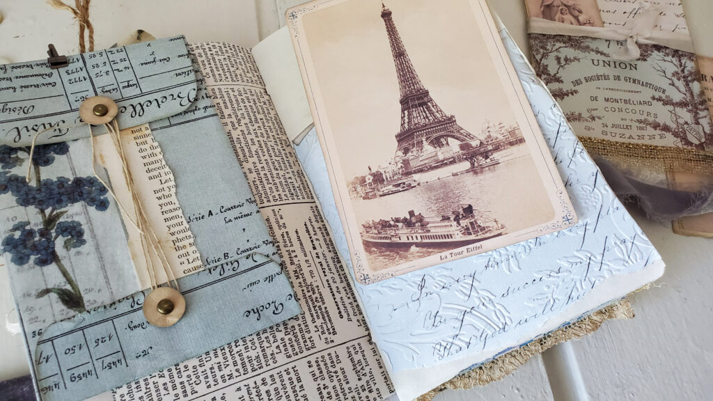 French Ephemera Eiffel Journal Page